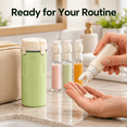 thumbnail image 1 of 4-in-1 Travel Dispenser Bottles, Leak-Proof BPA-Free Refillable with Flip Cap & Scale Mark Portable for Shampoo Lotion Cosmetics Toiletry Travel Bathroom Storage, Green, 1 of 8
