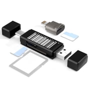 4-in-1 USB 2.0 Card Reader, Type-C Card Reader, 2-in-1 IPhone Card Reader, Multi-function Card Reader for Otg Phone Accessories, Support SD/Micro SD/MMC/SDXC/SDHC/Micro SDHC/TF card