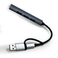 thumbnail image 1 of 4-in-1 USB-A/USB-C Docking Station, Multiport Adapter, 4 x USB 3.0, Up to 5Gps Data Transfer, 1 of 7