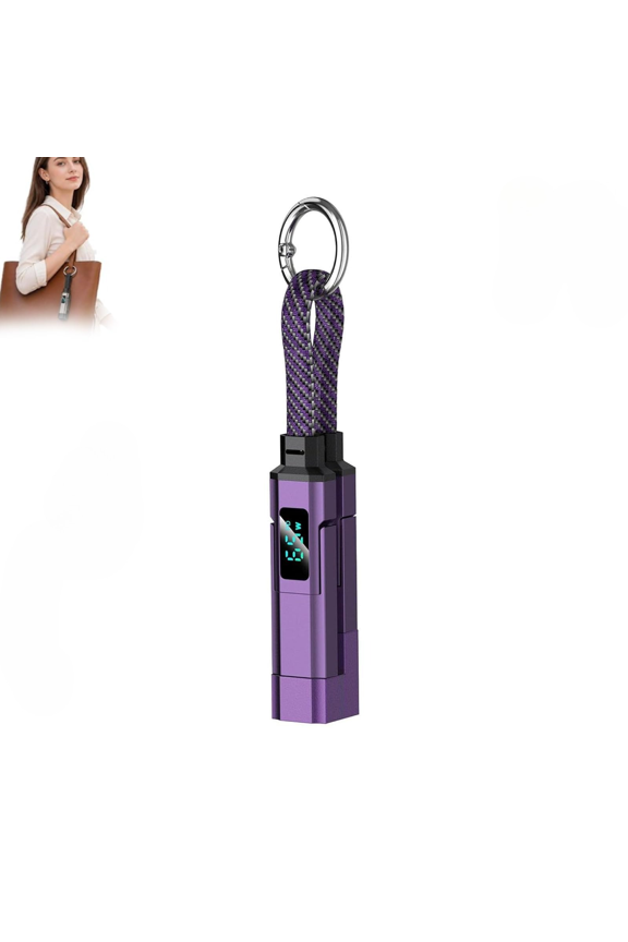 4 in 1 USB C Keychain Charger Cable,65W Fast Charging Short Phone Lanyard Data Cable Fit Light,Multi Device Charger for Tablet,Laptop,Computer