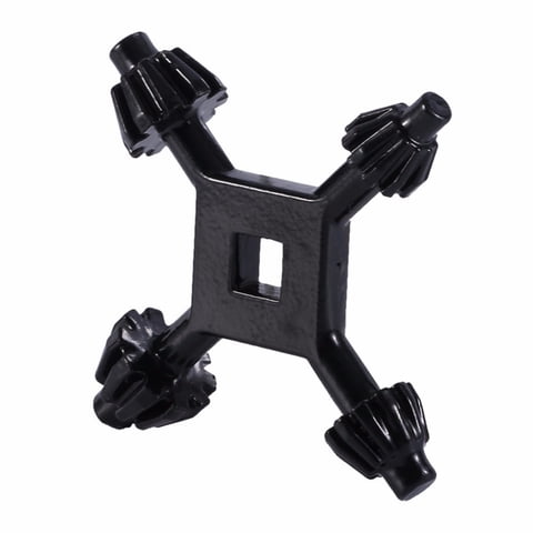 4-in-1 Universal Drill Chuck Key Aluminum Wrench for 6/10/13mm Power Tool Chucks, Black