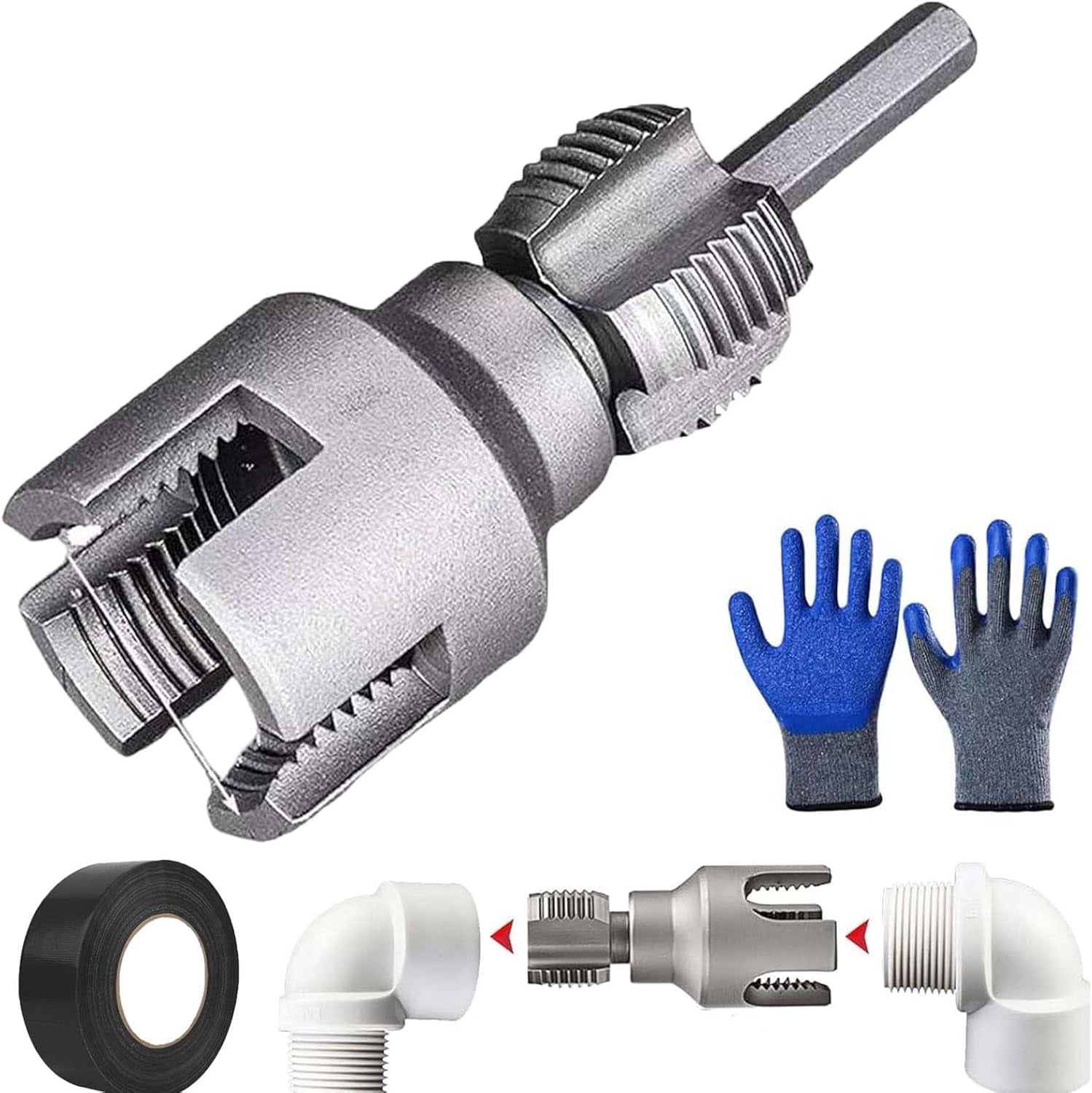 Water Thread Pipe 4 in 1 Water Pipe Threader, 4 in 1 Pipe Wrench – Integrated Dual ...