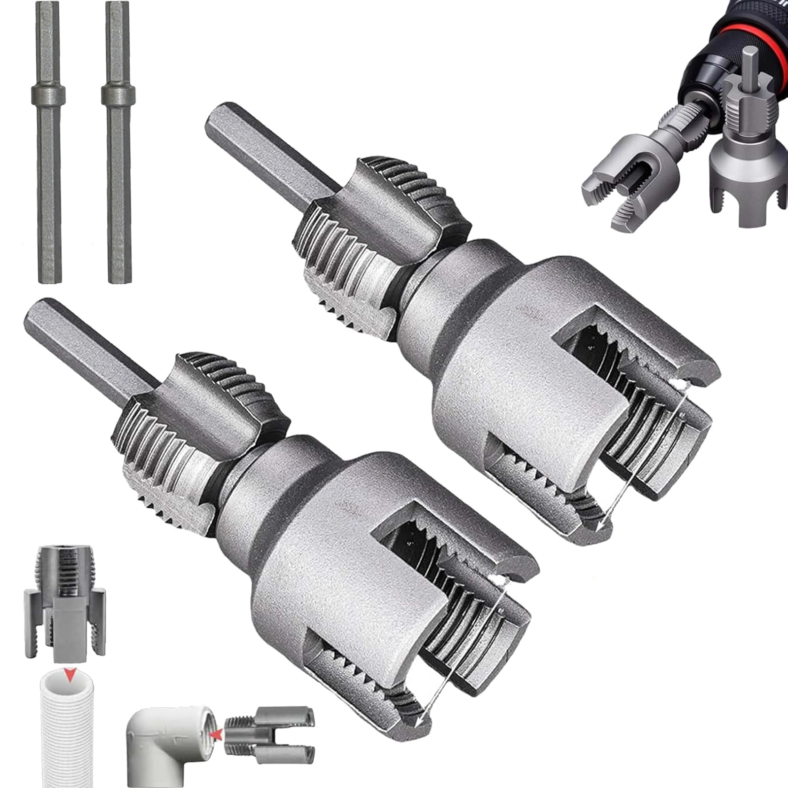 4 in 1 Water Pipe Threader, Integrated Internal & External Pipe ...