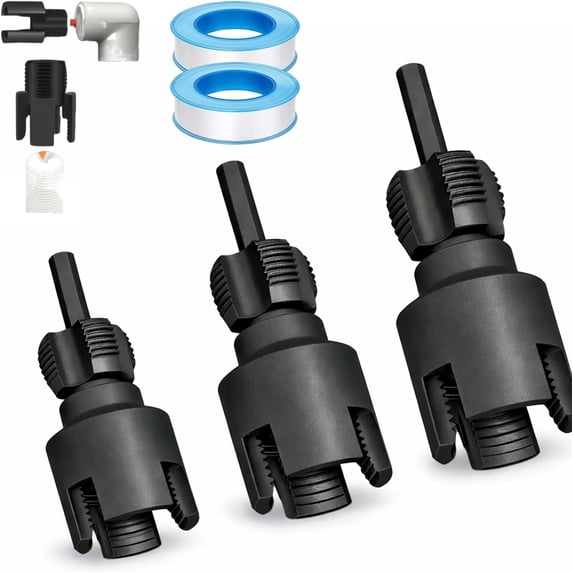 4-in-1 Water Pipe Threader Tool Set 3PCS, 1/2" 3/4" 1" Sizes Dual Function Internal External Threading for PVC PPR Plastic MPP Pipes