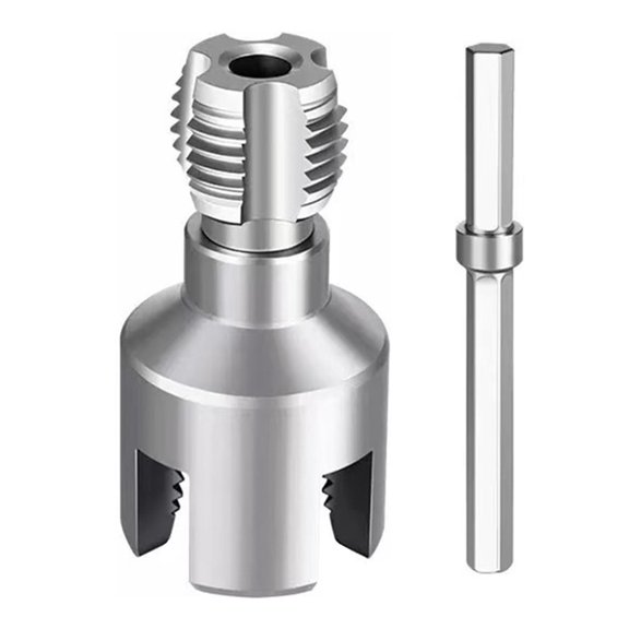 4 in 1 Water Pipe Wrench, Integrated Die Pipe Threader with Internal and External Threading