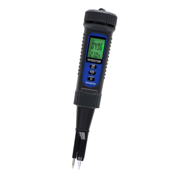 4-in-1 Water Tester with Temp Detection, ABS Housing & LCD Display for Food and Lab Analysis
