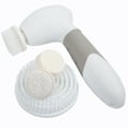 thumbnail image 1 of 4-in-1 Waterproof Facial Cleaning Exfoliating Spin Brush Scrubber - Electric Handheld Acne Control Tool for Makeup and Blackhead Removal by Bluestone, 1 of 7