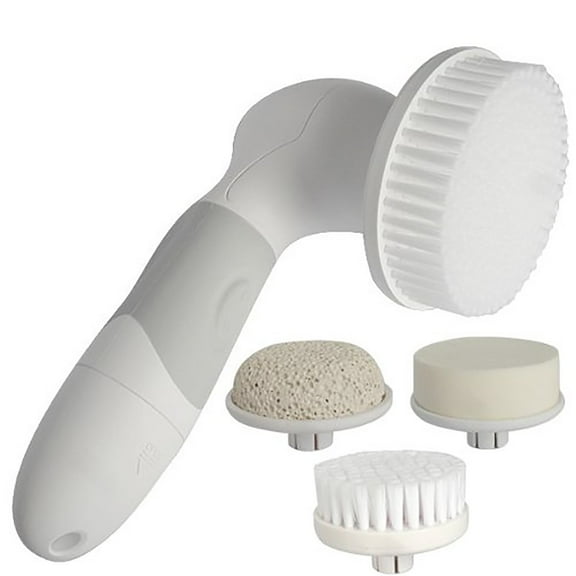 4-in-1 Waterproof Facial and Body Cleansing Brushing System Gray