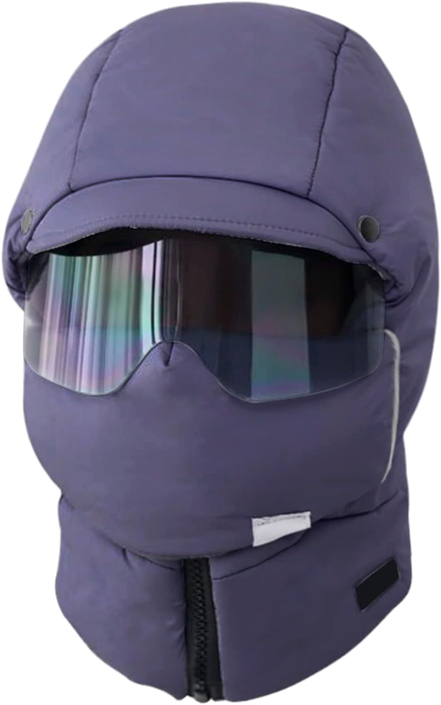 4 in 1 Waterproof Ski Cap with Removeable Mask One-Piece Goggles ...