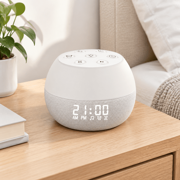 4-in-1 White Noise Machine with Sunrise Alarm, Night Light, Clock and Built-in Sounds