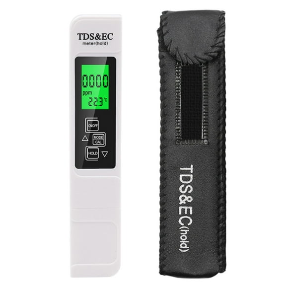 4-in-1 White TDS Water Tester – Digital Meter with Temp & Color Alert for Drinking, Pool & Aquarium
