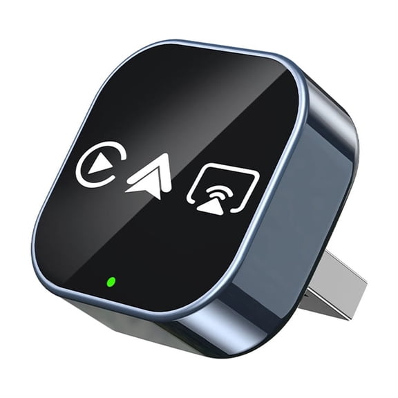 4-in-1 Wireless CarPlay Adapter, Supports Android Auto, Airplay, Miracast, Plug & Play Auto Connectivity for Cars, OTA Updates, Compatible with iPhone & Android,Blue
