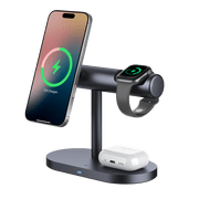 4-in-1 Wireless Charging Stand with 3 Level Night Light and Safe Charging Base