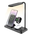 thumbnail image 1 of 4-in-1 Wireless Charging Station with LED Desk Lamp, Fast Charger Stand for Phone & Earbuds, Multifunctional Night Light & Phone Holder for Home Office, 1 of 2