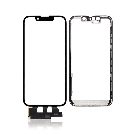 4 in 1 With Frame Included (Front Glass + OCA + Short Touch + OCA Pre-Installed) Compatible With iPhone 13 Mini