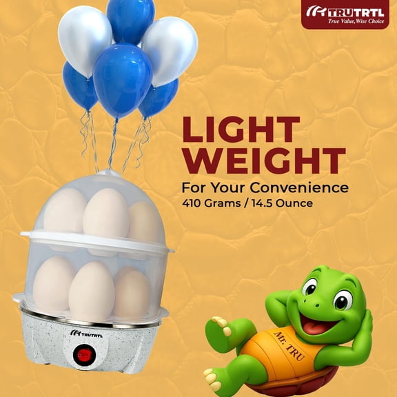 4 in 1 electric egg cooker | Boils upto 14 eggs Poacher Omelet maker Vegetable steamer, dumpling & More Marble