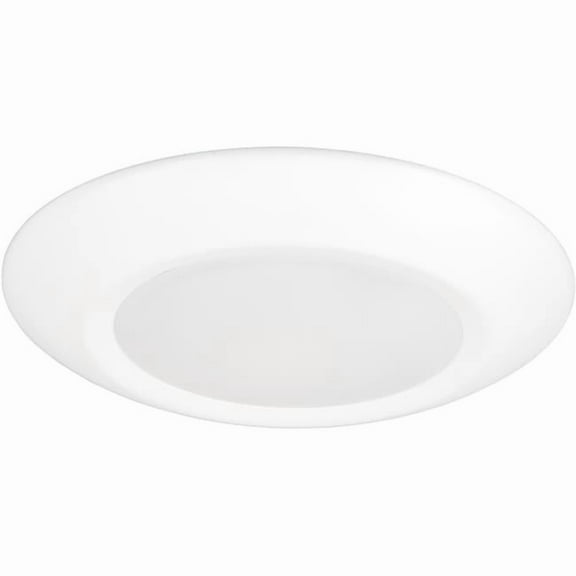 4 in. 10W 5CCT 90CRI Luke Round Disk LED Flush Mount Ceiling Light, White