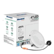 4 in. 12W LED High Lumen 5CCT Downlight Retrofit Smooth Round Dimmable Light - 90CRI 120V, White - Pack of 4