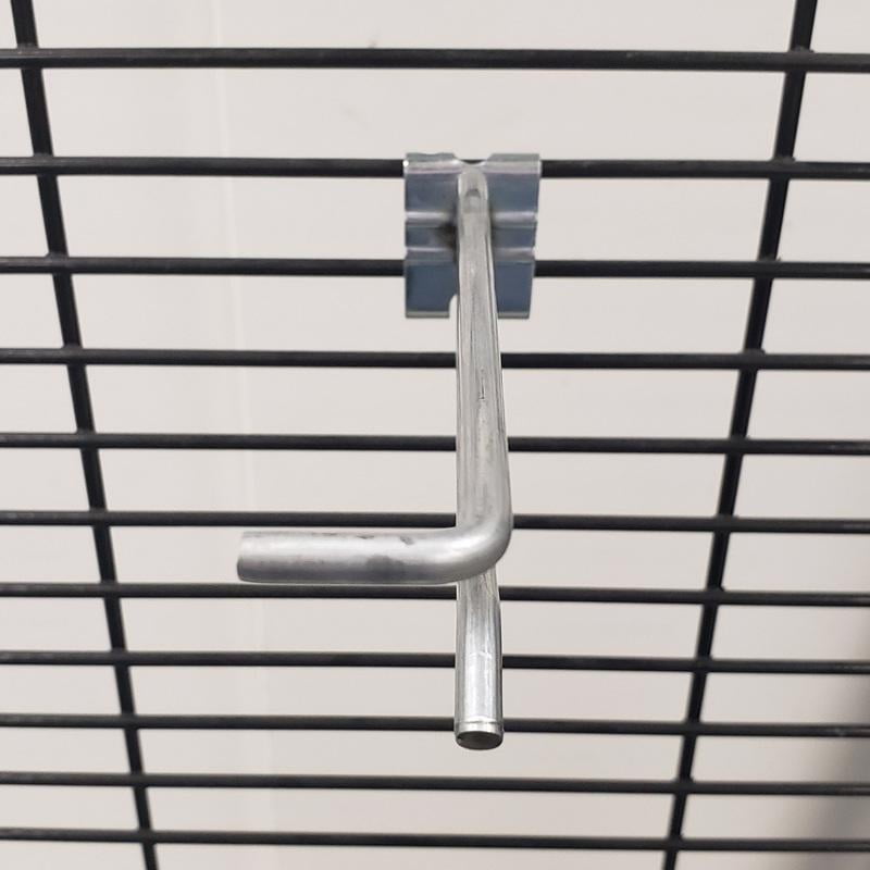 Galvanized Silver Metal Wire Rack Hooks, 50 Pack