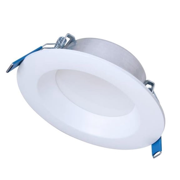 4 in. 7.8W Plastic LED Canless Recessed Downlight, White