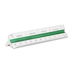 4-in Aluminum Engineer Color-Coded Solid Drafting Scale, 4IN, Silver - by Alumicolor