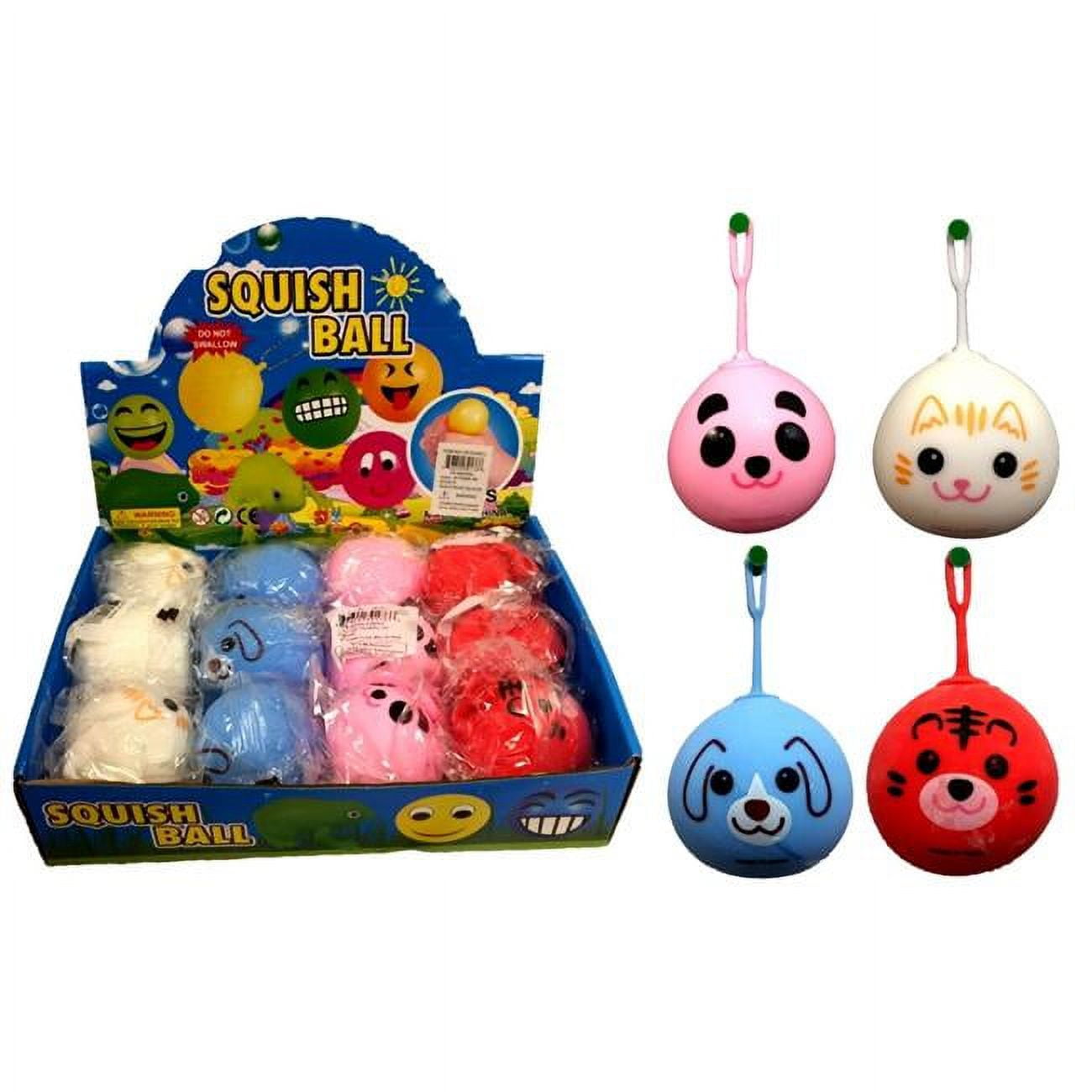 Animal Face Puffer Ball Yo Yo Ball, Assorted Color