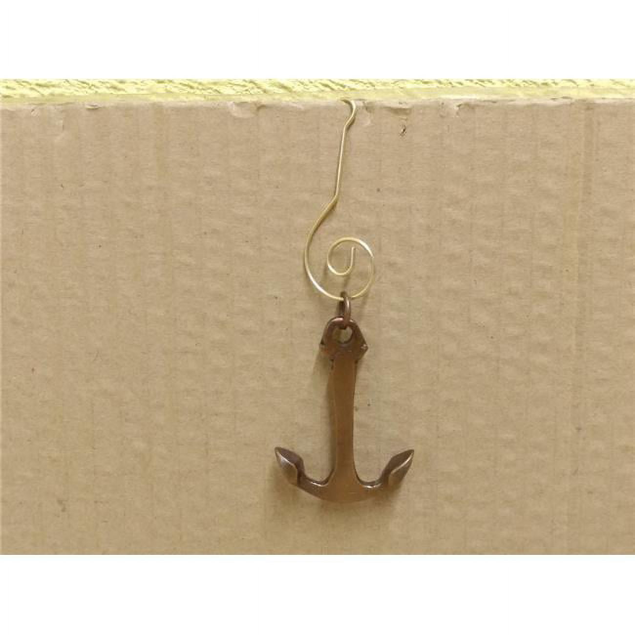 4 in. Antique Copper Anchor Christmas Ornament