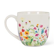 4 in. Bees in The Garden Mug, White & Multi Color
