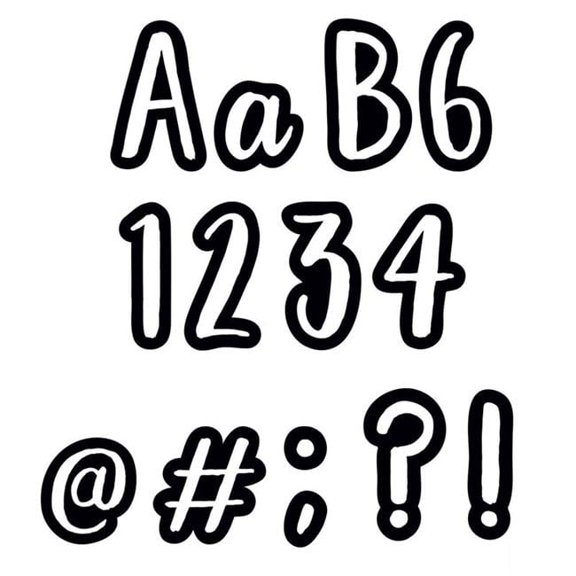 4 in. Bold Bright Class Cafe Letters Designer - Pack of 3