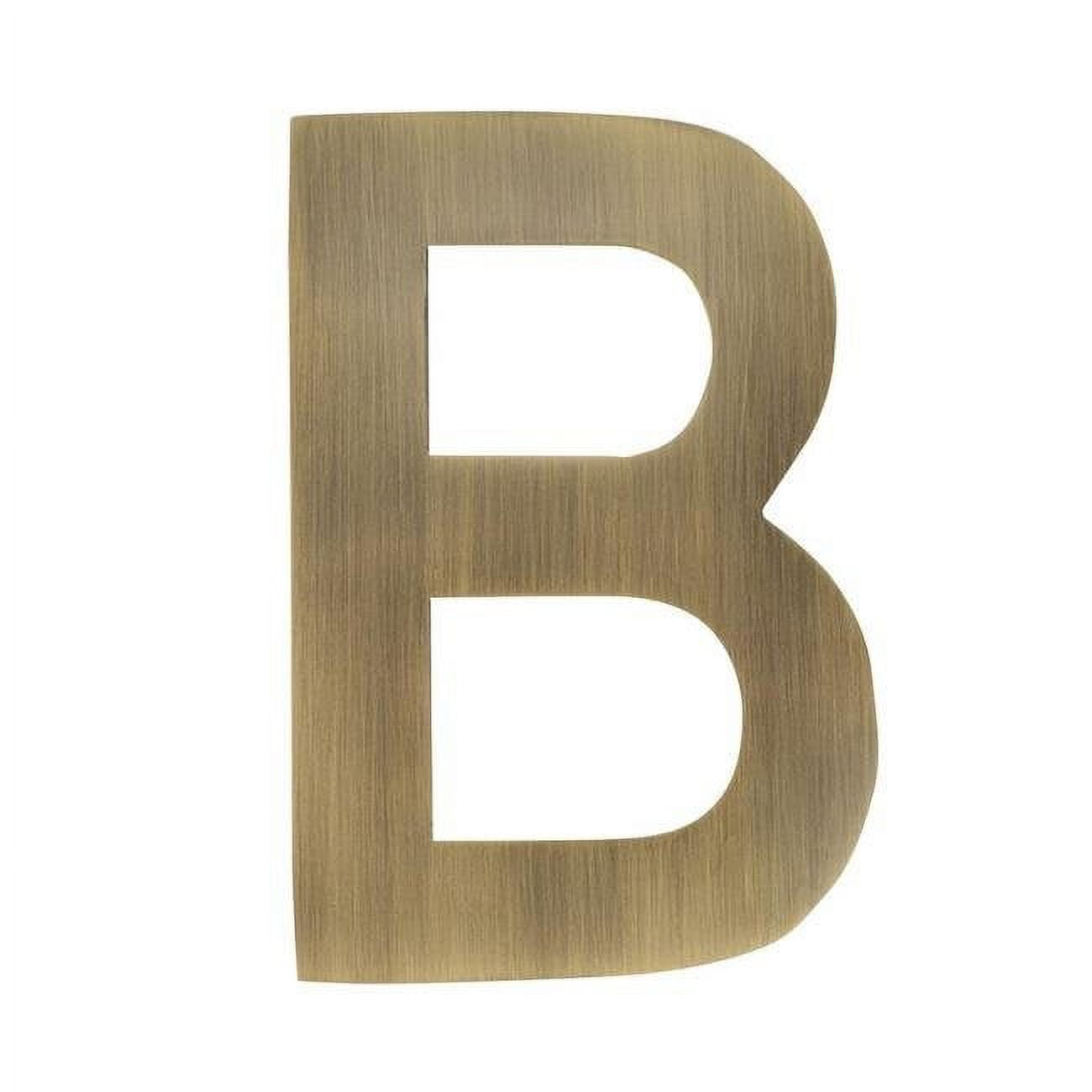 4 in. Brass Floating House Letter B, Antique Brass