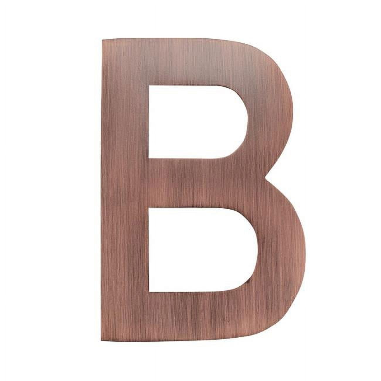 4 in. Brass Floating House Letter B, Antique Copper