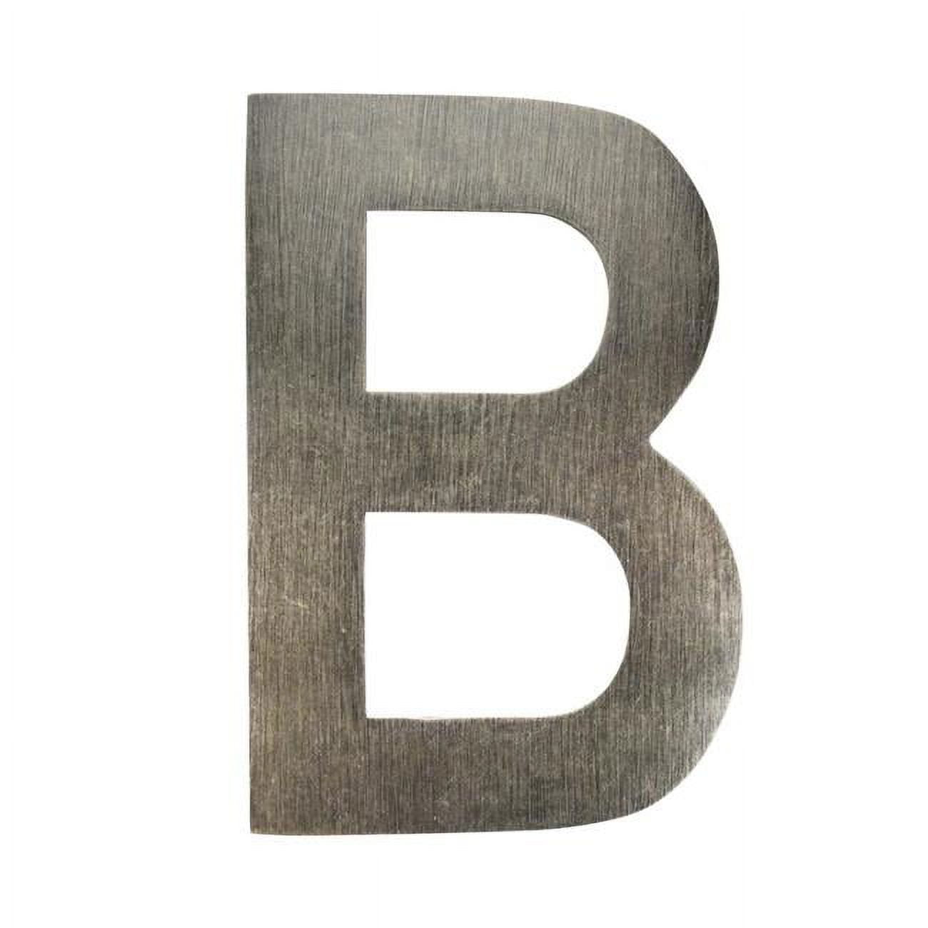 4 in. Brass Floating House Letter B, Antique Pewter