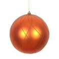 thumbnail image 1 of 4 in. Burn Orange Matt Glit Swirl Ornament Ball - 4 per Box, 1 of 1
