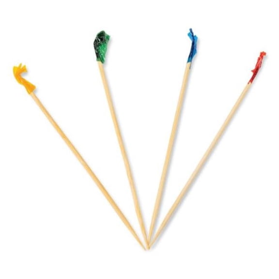4 in. Cellophane-Frill Wood Tooth Picks