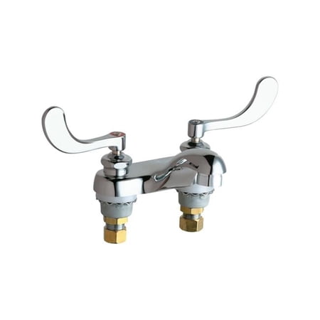 4 in. Centerset Bathroom Faucet with Wrist Blade Handle, Polished Chrome