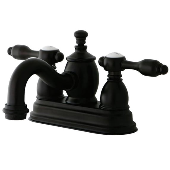 4 in. Centerset Lavatory Faucet with Brass Pop-Up Lever Handle - Oil Rubbed Bronze