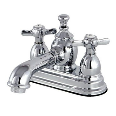 4 in. Centerset Lavatory Faucet with Brass Pop-Up, Polished Chrome