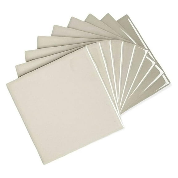 4 in Ceramic Tile 4.25 inch Gloss (Shinny) 4 1/4" Box of 10 Piece for Bathroom Wall and Kitchen Backsplash (Almond) by