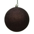 thumbnail image 1 of 4 in. Chocolate Glitter Christmas Ornament Ball - 6 per Bag, 1 of 1