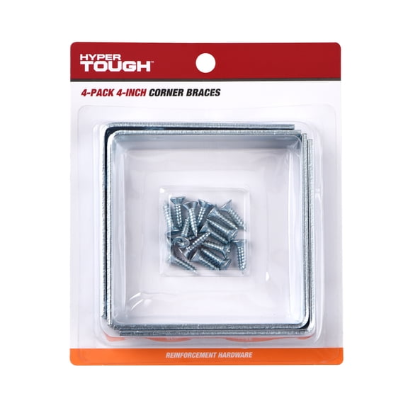 4 in. Corner Brace, Zinc Plated (4 Pack)