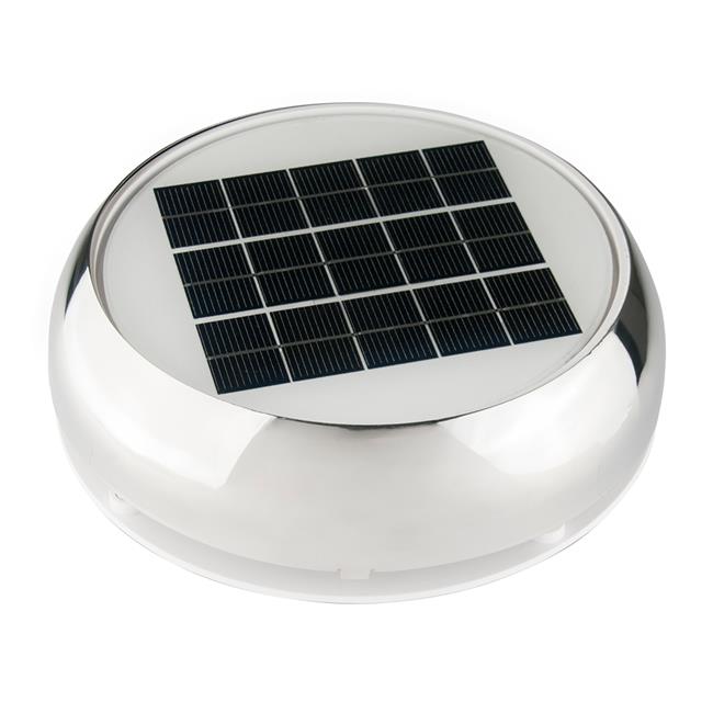 4 in. Day & Night Solar Vent - Stainless Steel