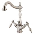 thumbnail image 1 of 4 in. Deck Plate Lavatory Faucet with Handle & Brass Pop-Up - Satin Nickel, 1 of 1