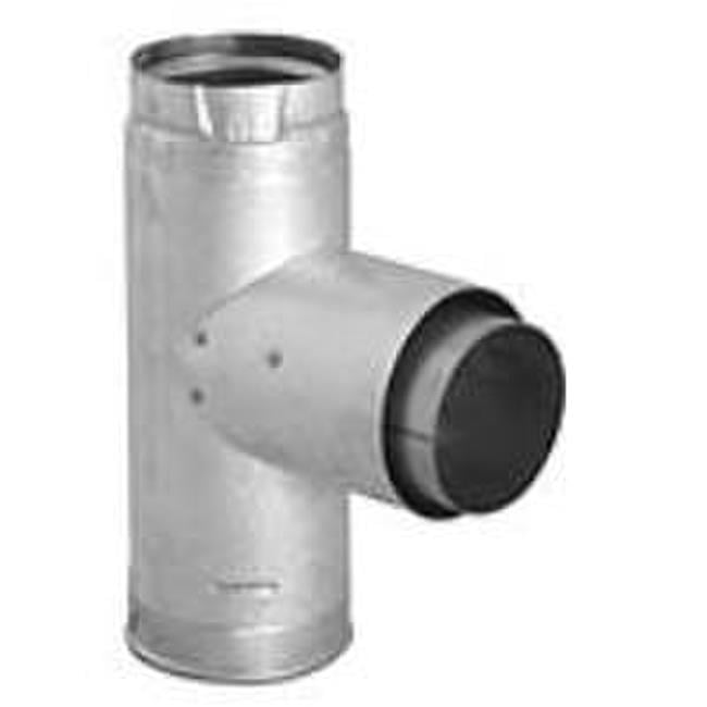 4 in. Dia. Inner PelletVent Pro Type L Chimney Pipe Double Wall Adapter Tee with Clean-Out Cap