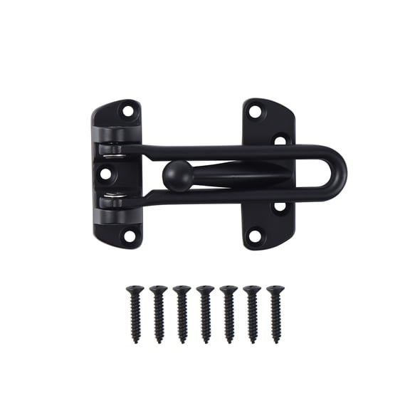 4 in. Door Security Guard Black
