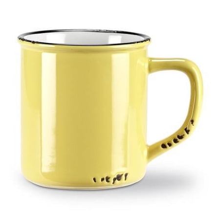 4 in. Enamel Look Mug, Yellow