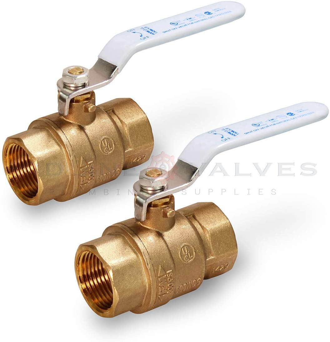 4 in. FIP x 4 in. FIP Premium Brass Full Port Ball Valve (2 Pack)