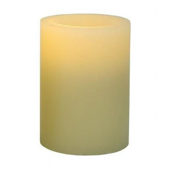 4 in. Flameless Pillar Candle, Ivory
