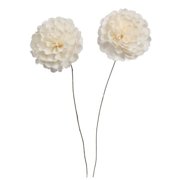 4 in. Gardenia Sola Stem Artificial Flower, Natural - 12 in. - 12 per Bag