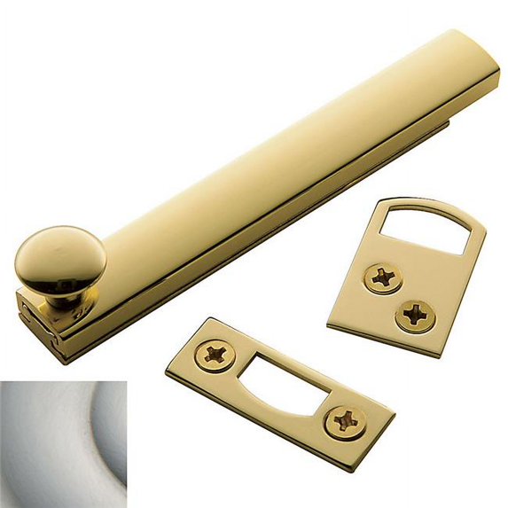 4 in. General Purpose Surface Bolt, Satin Nickel