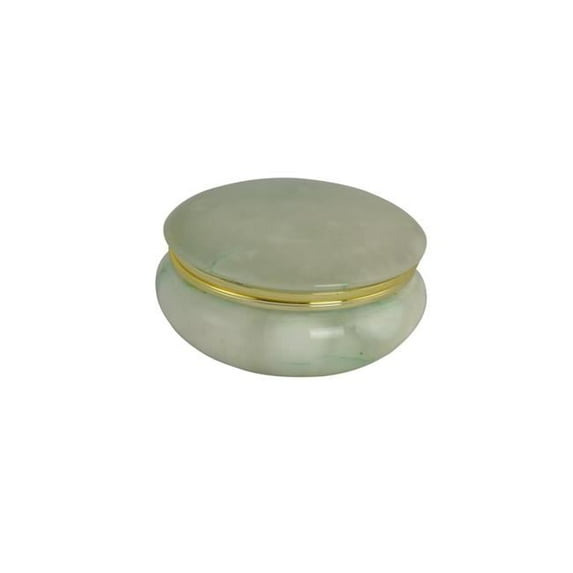 4 in. Green Alabaster Trinket Box